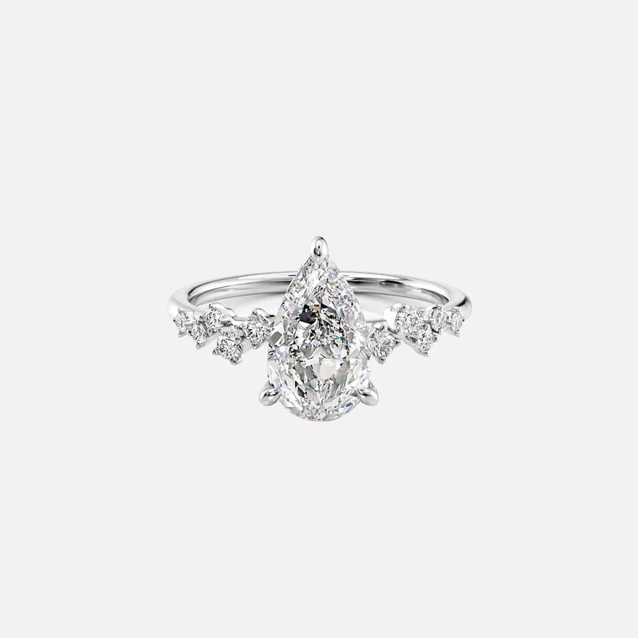  The Mia Pear Lab Diamond Ring 18k White Gold 001