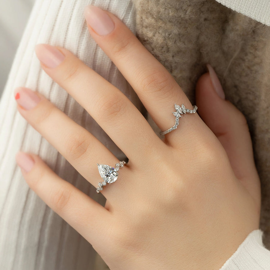  The Mia Pear Lab Diamond Ring 18k White Gold 004 Final