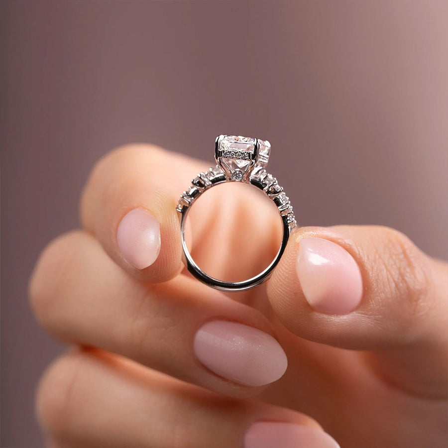  The Mia Radiant Lab Diamond Ring 14k White Gold 004