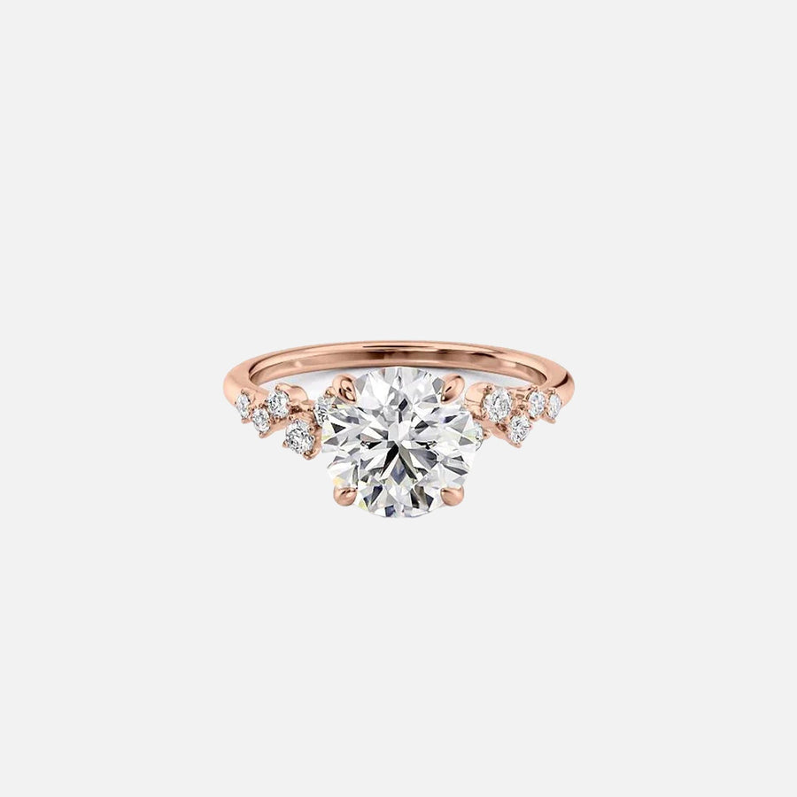  The Mia Round Lab Diamond Ring 18k Rose Gold 001