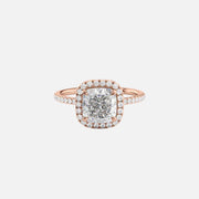  The Michelle Cushion Lab Diamond Ring 14k Rose Gold 001