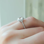  The Michelle Cushion Lab Diamond Ring 14k White Gold 004 Final