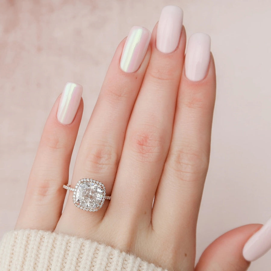  The Michelle Cushion Lab Diamond Ring 18k Rose Gold 003