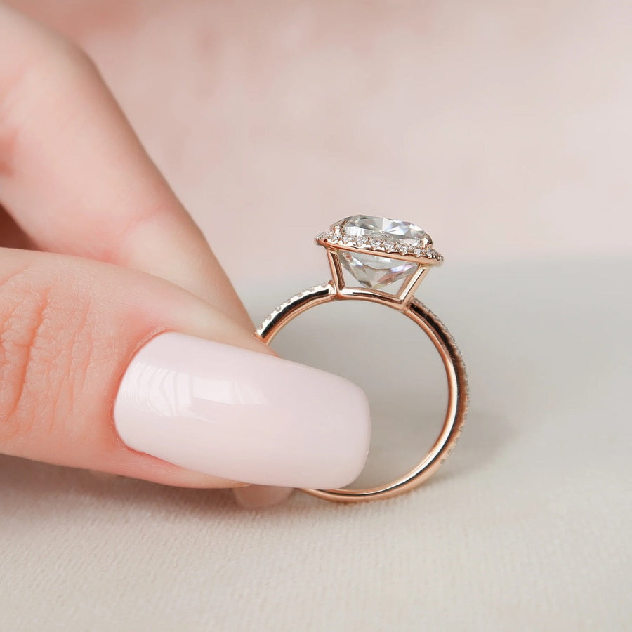  The Michelle Cushion Lab Diamond Ring 18k Rose Gold 004 Final