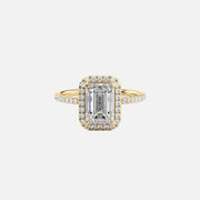 The Michelle Emerald Lab Diamond Ring 14k Yellow Gold 001