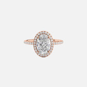  The Michelle Oval Lab Diamond Ring 18k Rose Gold 001