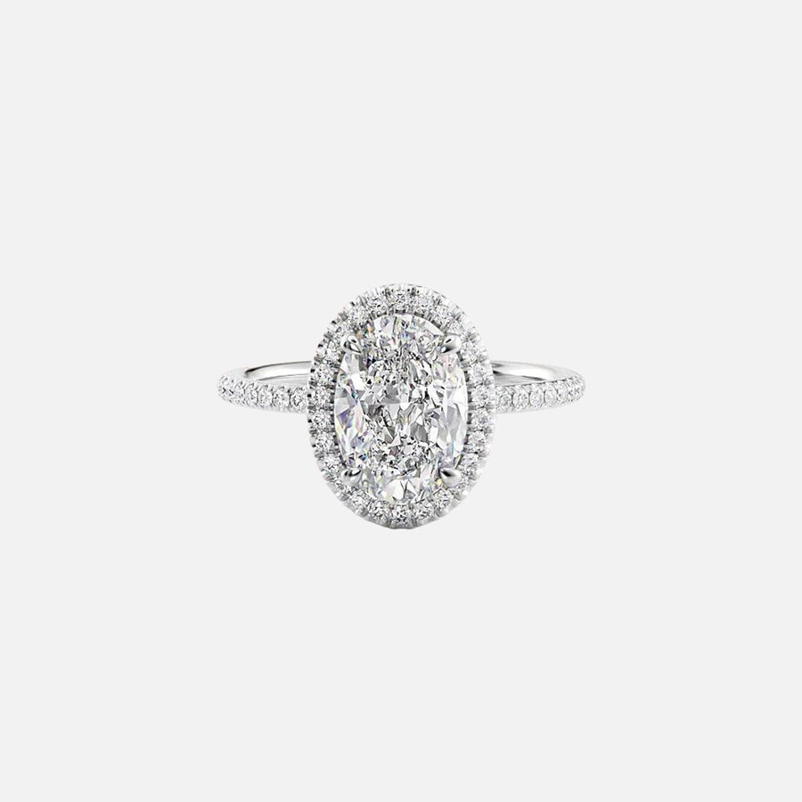  The Michelle Oval Lab Diamond Ring 18k White Gold 001