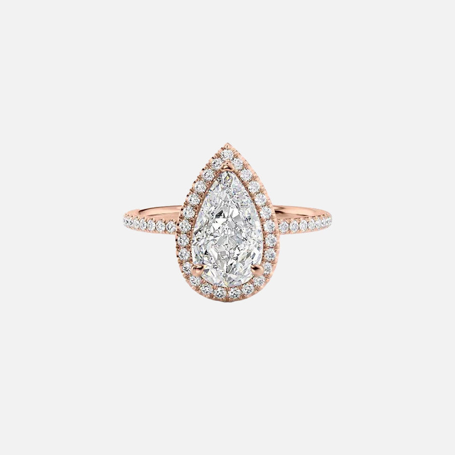  The Michelle Pear Lab Diamond Ring 18k Rose Gold 001