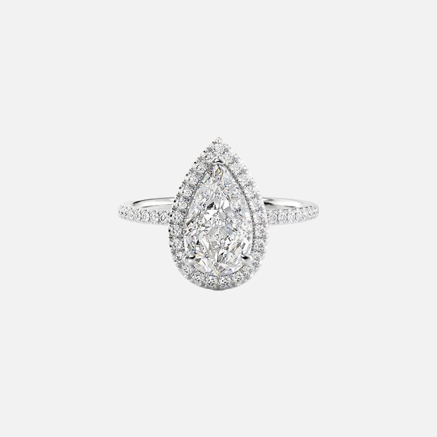  The Michelle Pear Lab Diamond Ring 18k White Gold 001