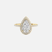  The Michelle Pear Lab Diamond Ring 18k Yellow Gold 001