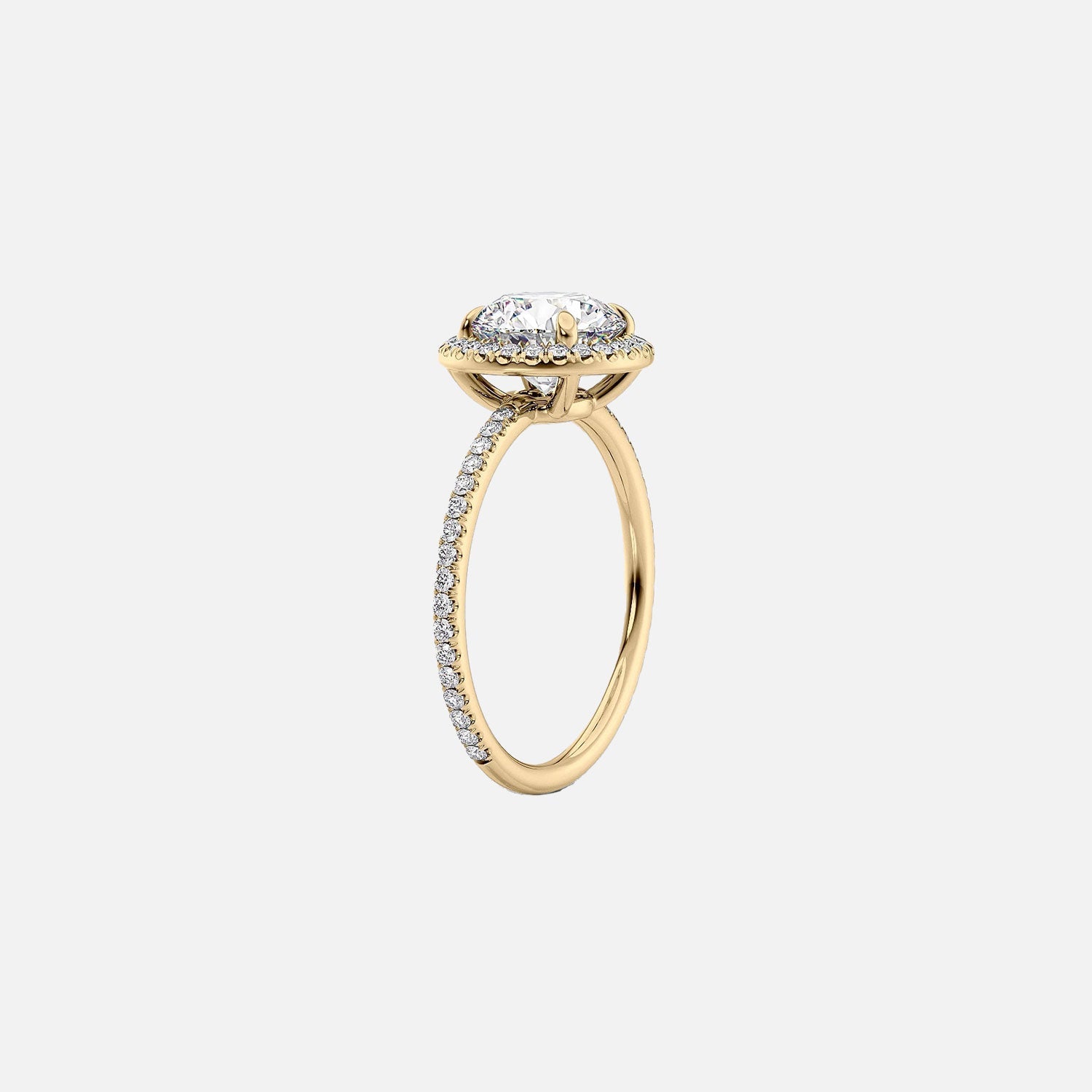  The Michelle Pear Moissanite Ring 14k Yellow Gold 002