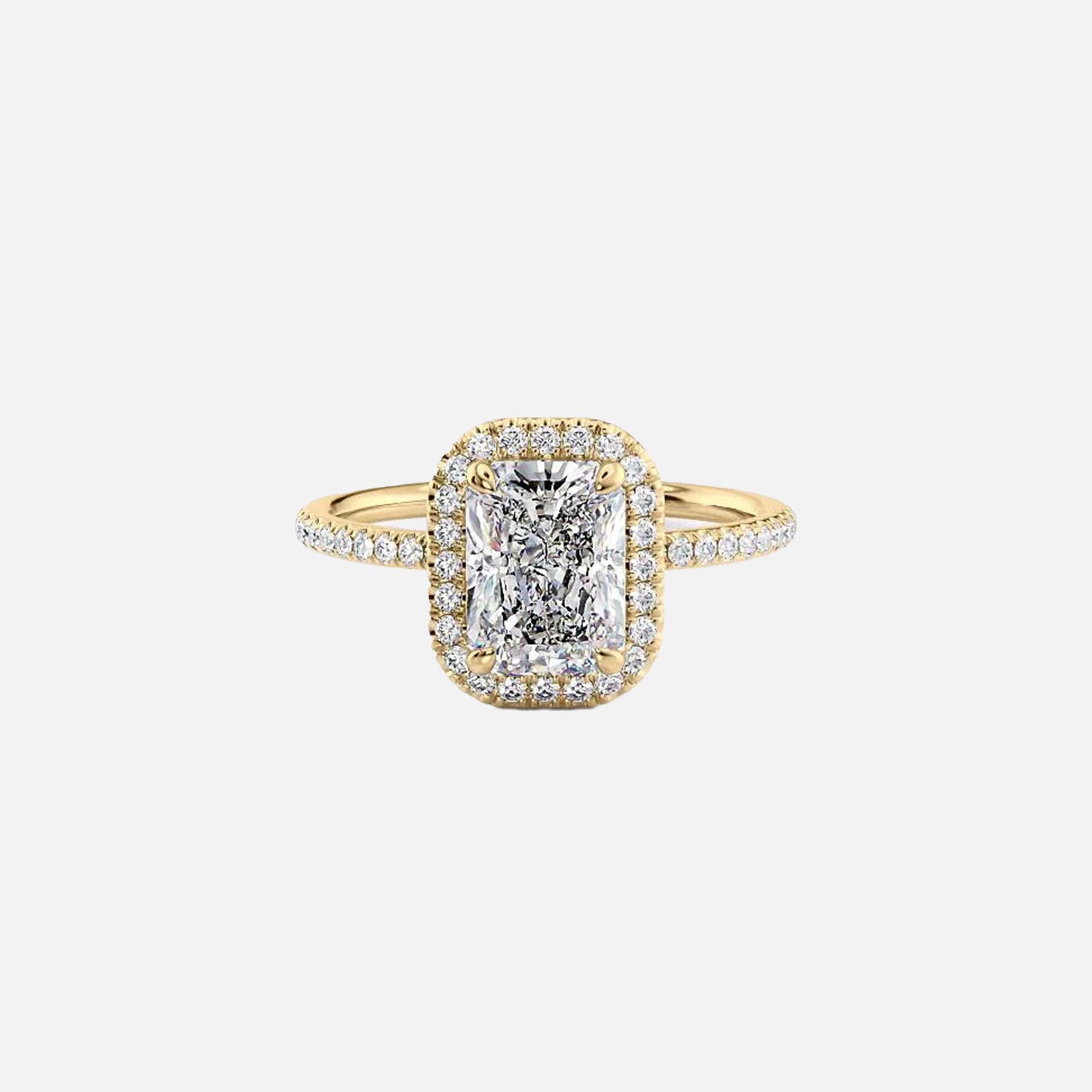 The Michelle Radiant Lab Diamond Ring 14k Yellow Gold 001