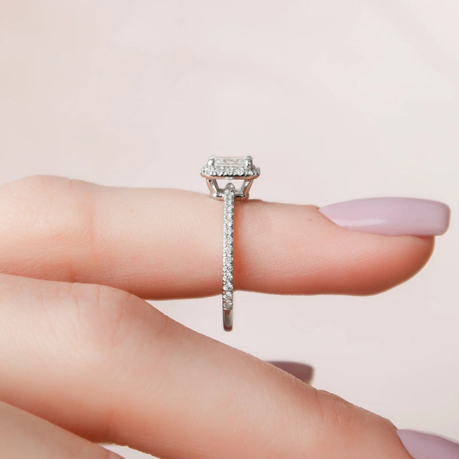  The Michelle Radiant Moissanite Ring 18k White Gold 004 Final