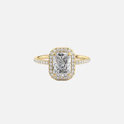  The Michelle Radiant Moissanite Ring 18k Yellow Gold 001