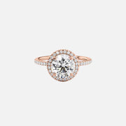  The Michelle Round Lab Diamond Ring 14k Rose Gold 001