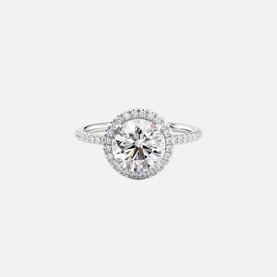  The Michelle Round Lab Diamond Ring 14k White Gold 001
