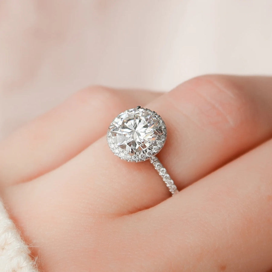  The Michelle Round Lab Diamond Ring 14k White Gold 003