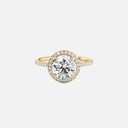 The Michelle Round Lab Diamond Ring 14k Yellow Gold 001