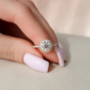  The Michelle Round Lab Diamond Ring 14k Yellow Gold 003