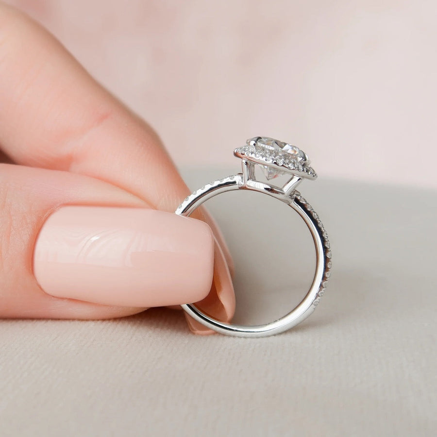 The Michelle Round Lab Diamond Ring 18k White Gold 004