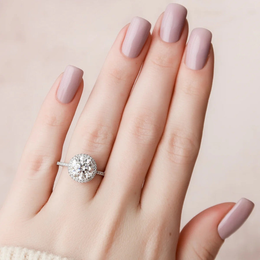  The Michelle Round Lab Diamond Ring 18k White Gold 005 Final