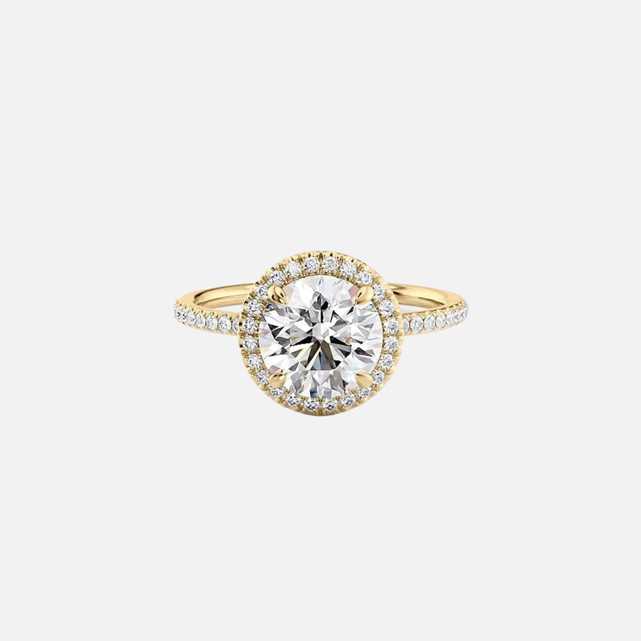  The Michelle Round Lab Diamond Ring 18k Yellow Gold 001