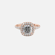  The Miley Cushion Moissanite Ring 14k Rose Gold 001