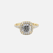 The Miley Cushion Moissanite Ring 18k Yellow Gold 001
