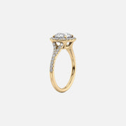  The Miley Emerald Moissanite Ring 18k Yellow Gold 002