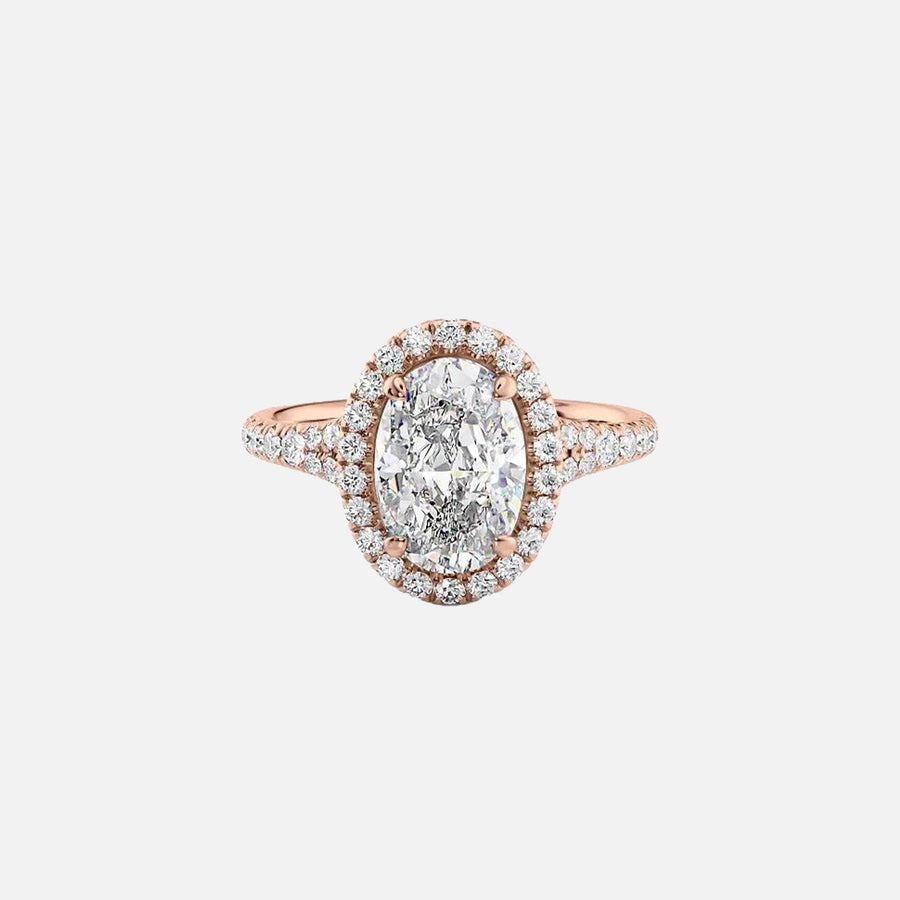  The Miley Oval Lab Diamond Ring 18k Rose Gold 001