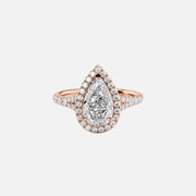  The Miley Pear Lab Diamond Ring 14k Rose Gold 001