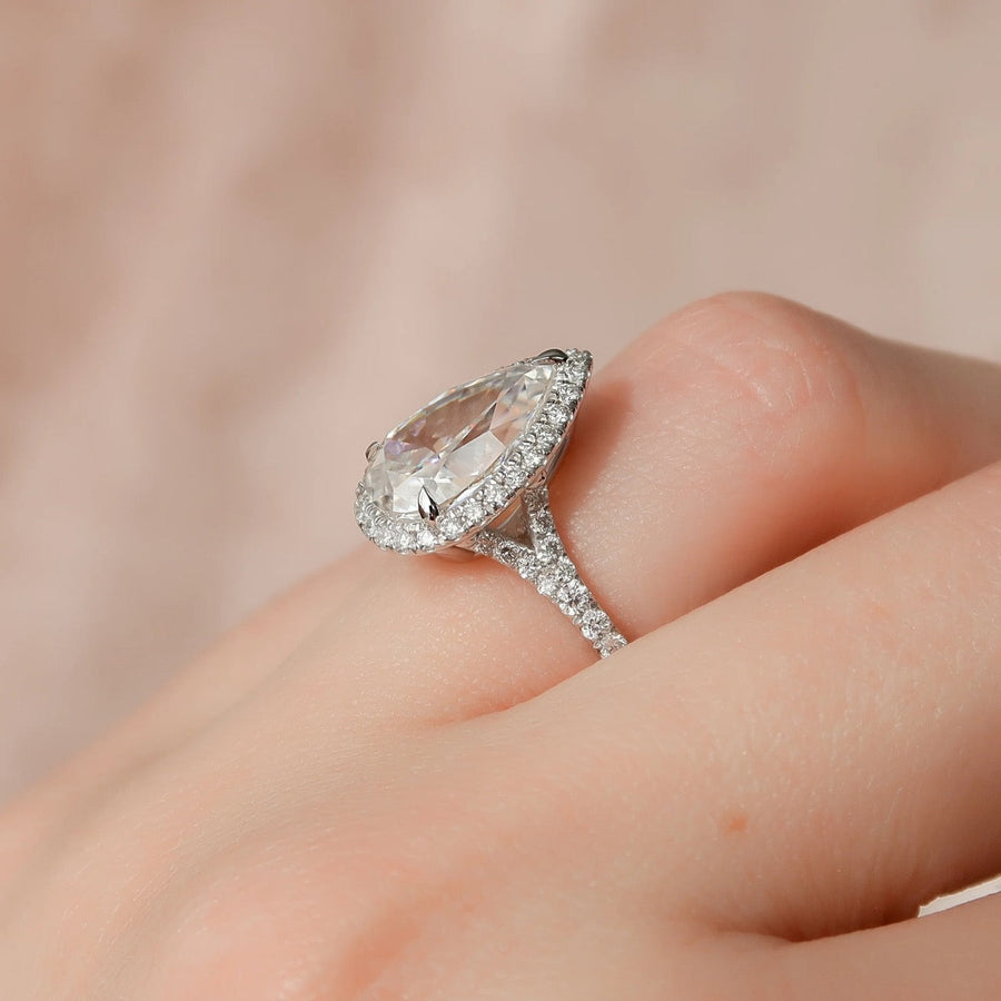  The Miley Pear Lab Diamond Ring 14k White Gold 004 Final