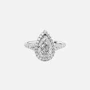  The Miley Pear Lab Diamond Ring 18k White Gold 001