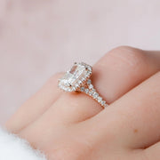  The Miley Radiant Moissanite Ring 14k Rose Gold 003