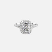  The Miley Radiant Moissanite Ring 14k White Gold 001