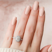  The Miley Radiant Moissanite Ring 14k White Gold 003