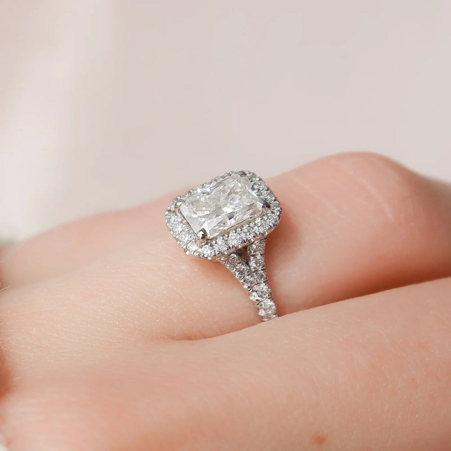  The Miley Radiant Moissanite Ring 14k White Gold 004 Final