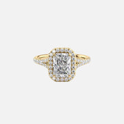  The Miley Radiant Moissanite Ring 18k Yellow Gold 001