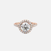  The Miley Round Moissanite Ring 18k Rose Gold 001