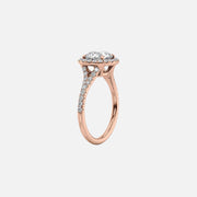  The Miley Round Moissanite Ring 18k Rose Gold 002