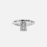  The Monica Emerald Lab Diamond Ring 14k White Gold 001