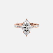  The Monica Marquise Lab Diamond Ring 14k Rose Gold 001