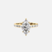 The Monica Marquise Lab Diamond Ring 14k Yellow Gold 001