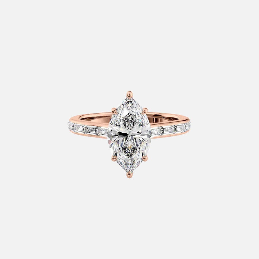  The Monica Marquise Lab Diamond Ring 18k Rose Gold 001