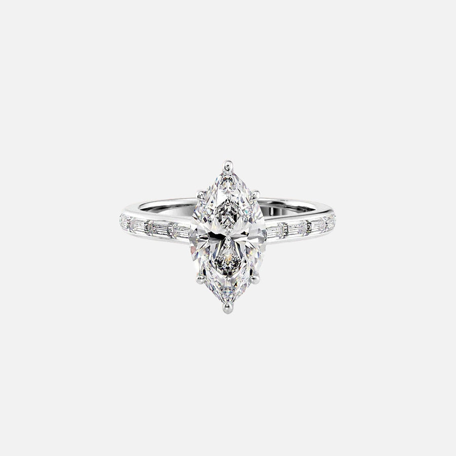  The Monica Marquise Lab Diamond Ring 18k White Gold 001