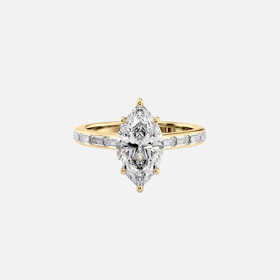  The Monica Marquise Lab Diamond Ring 18k Yellow Gold 001