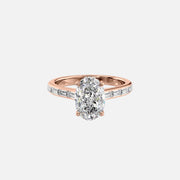  The Monica Oval Lab Diamond Ring 14k Rose Gold 001