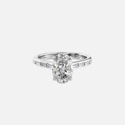  The Monica Oval Lab Diamond Ring 14k White Gold 001