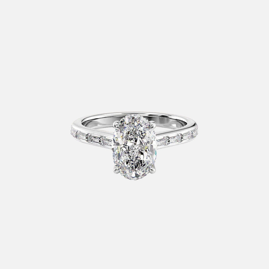  The Monica Oval Lab Diamond Ring 14k White Gold 001