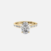 The Monica Oval Lab Diamond Ring 14k Yellow Gold 001